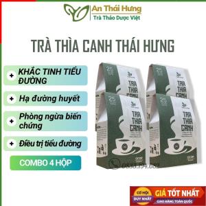 [FreeShip-Combo04 hộp] Trà Thìa canh Thái Hưng 25 túi lọc 5gam trà túi lọc thảo dược giúp ổn định đường huyết Khắc tinh của tiểu đường