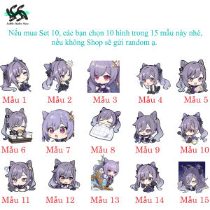 Genshin Impact - Set 10/15 Sticker Keqing game Genshin Impact  dán trang trí vali điện thoại laptop mũ bảo hiểm..nhiều chủ đề siêu đẹp chống nước chống xước