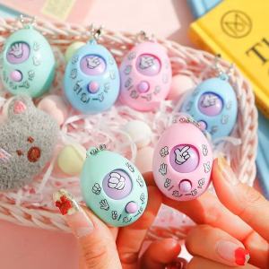Scissors Paper Stone Game Egg Keychain Press Game Birthday Party Gift Children Day Gift