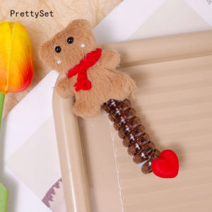 Cartoon Cute Telephone Wire Hair Ties Elastic Spiral Braiding Head Rope Fashionable Woolen Yarn Elastic Hair Ring