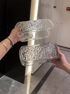 Rak Sepatu Susun Penyimpanan Sepatu Sendal Dua Tingkat Transparan Aesthetic Penyimpanan sepatu penampang ganda yang dapat disesuaikan lipat hemat ruang