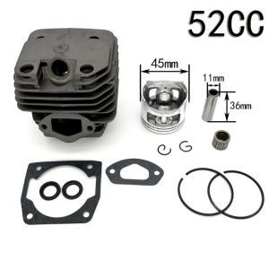 Replacement Cylinder Piston 43mm 45mm 45.2mm for Gasoline Chainsaw 45cc 52cc 58cc Chainsaw Cylinder