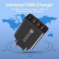 หัวชาร์จ Usb 4 Port 3USB 3.1A+1PD Type-c Fast Charge Adapter ชาร์จได้ 4 เครื่องพร้อมกัน ปลั๊กชาร์จไฟบ้าน หัวปลั๊กชาร์จเร็ว ลดราคาสุดๆ for Samsung  Vivo Oppo Xiaomi Iphone MJ5. 