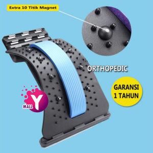 Alat Kesehatan Pereda Pegal Linu Nyeri Otot Pinggang / Sandaran Terapi Sakit Punggung Tulang Punggung Lumbar Spinal Stretching /  Flex Ortho Orthoplus Magnetic Original Alat Terapi Pinggang