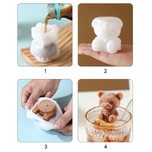 Khuôn làm đá viên Dễ Thương Ít Bia Hình Dạng làm đá hình khối vuông Sô Cô La Silicone Khuôn nướng Để Làm Fondant Handmade Xà Phòng