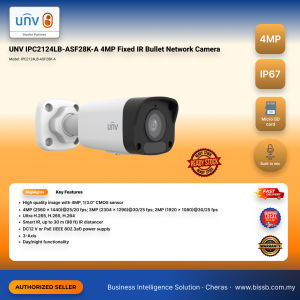 UNV IPC2124LB-AF28K-A2 4MP Fixed IR Bullet Network Camera