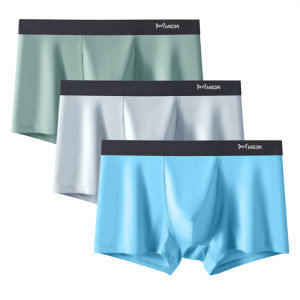 CMENIN 3 ชิ้น Ins สไตล์ไนลอนกางเกงชั้นในชาย Bxoers กางเกงขาสั้นสะโพกยกชายชุดชั้นในชายกางเกงนักมวยจัดส่งฟรี M1310