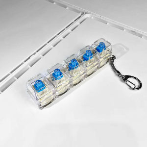 JOYNCLEON Minh bạch phím Bàn phím cơ căng thẳng Relief Keychain với đèn LED cho vui và thư giãn