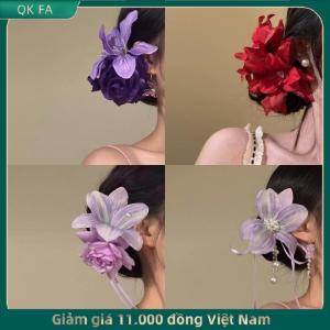 QK FA ✨ 1PC Bohemian kỳ nghỉ phong cách hoa Clip tóc thời trang mô phỏng hoa kẹp tóc cho phụ nữ cô gái ngọt ngào Phụ Kiện Tóc Quà Tặng