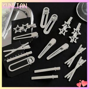 [KUNLIAN] 3Pcs Metal Duckbill Clip Women Hair Clips Side Bangs Female Ladies Barrettes Hair Accessories