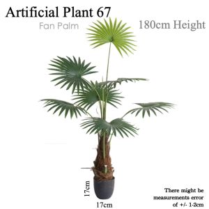 ⭐FAN PALM⭐ Artificial Plant Decor Tree Indoor Plant Decoration Plant Home Decor Office Plant Lobby Plant Decoration Artificial Greenery Indoor Tree Artificial Plant Decoration Indoor Plant Decor for Home Office Hotel Lobby Interior Decoration
