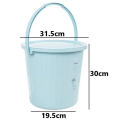 Xô sọc 15L HOKORI nhựa VIỆT NHẬT cao cấp 5238 - Nắp đậy, quai xách, đựng nước, gạo, đá. 
