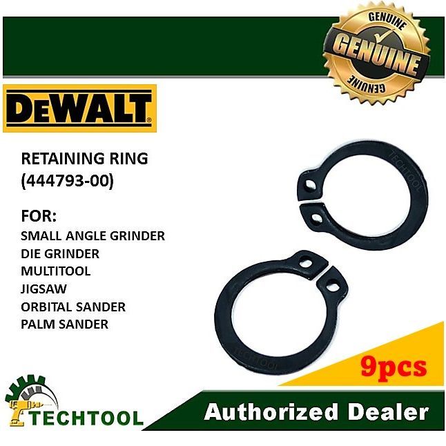 DEWALT Retaining Ring for Grinders, Sanders and Multitools (44479300) SOLD BY 9 PCS Lazada PH