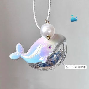 [Ada cahaya]Whale Keychain/Whale Keychain Creative Personalized Gift Schoolbag/Lucu Ganci Resin Gwiyeo/Whale Hologram Ikan Paus Edition Keychain/Gantungan Kunci Pasangan/Liontin Tas Sekolah/Hadiah Kembali Ke Sekolah