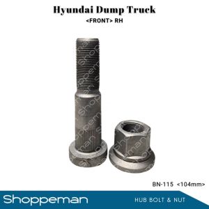 UNIVERSAL HYUNDAI DUMP TRUCK FRONT HUB BOLT WITH NUT WHEEL STUD NUT 104mm RH BN-115