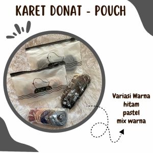Karet Jepang Karet Warna Warni / Hitam / Karet Ikat Rambut Murah Karet Kuncir Kuncir Karet Mini / Karet Kuncir Donat Pouch / D C