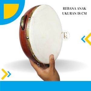 mainan anak alat musik rebana ukuran 18 cm rebana anak gendang anak mainan tradisional anak rebana