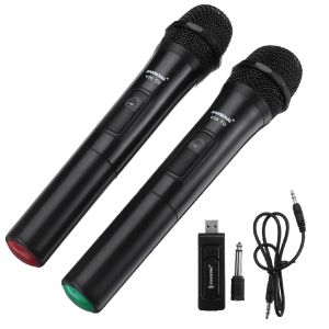 ZANSONG V10/V20 Professional UHF Single/Dual Wireless Karaoke Microphones System Kits 2 Channel Cordless Handheld Mic