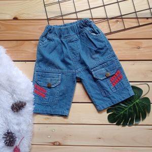 Jeans Pendek Anak Laki laki Model Celana Cargo PDL Ukuran 1-7 Tahun