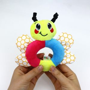 Lục lạc vải cầm tay hình Gấu panda có xúc xắc bóp chít dễ thương cho bé