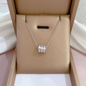 kalung titanium wanita trending anti karat nodel rantai plus liontin elegan