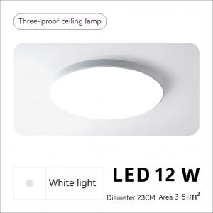 LED Ceiling Light Ultra-thin Round Balcony Light Bedroom Aisle Light Bathroom Kitchen Living Room Light Seal Design Moisture Proof Insect Proof Dust
