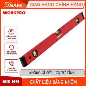 Thước thủy có từ tính bằng nhôm dạng hộp kích thước 600mm Workpro - WP262011