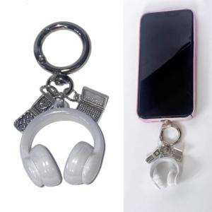 Adorable Headphone Keychain With Phone and Computer Charm For Women Girls Handbags Purse Wallet Car Accessory