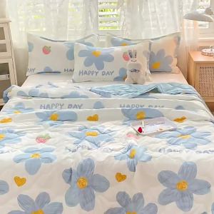 LZD  Chăn Mùa Hè Chăn Điều Hòa Nhiệt Độ Chăn Mùa Hè Chăn Mỏng Một Người Mùa Hè Ký Túc Xá Sinh Viên Chăn Bông Giặt Hai Người Tươi Mới