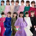 Lil Little BK74 Baju Kurung Moden Lace Budak Kanak Kanak Murah New Design 2025 1T hingga 12T. 