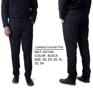 CELANA FORMAL KERJA PRIA HITAM CELANA PANJANG KANTOR CELANA KERJA