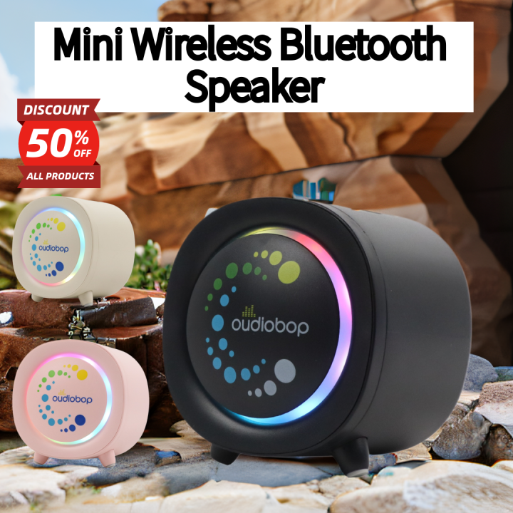 Wireless Bluetooth Speaker 5W Speaker with RGB Light Portable Subwoofer ...