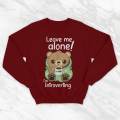 Leave Me Alone Size M - XXL Crewneck Sweater Wanita Lucu Ala Korea. 