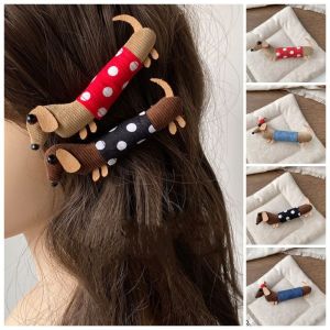 MYCOLOR Cloth Dachshund Hairpin Puppy Cute Cartoon Dog Hair Tie Trendy Headwear Cartoon Shark Clip Girls