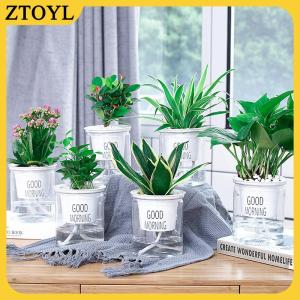 ZTOYL Chậu hoa Trong Suốt Tự tưới cây chậu hoa trang trí sân vườn nhà
