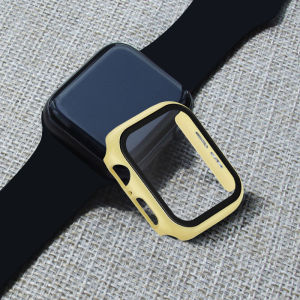 VUAERANG 360 Full Bumper Frame Matte Hard Case Compatible for Apple Watch 7 8 Cover with Tempered Glass Film for i Watch 41MM 45MM Accessories