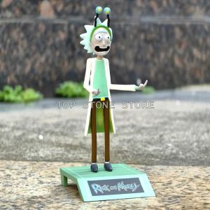 16cm Anime Rick Action Figure Peace Among Worlds Middle Finger Figurine Collection Room Decoration Model Toys