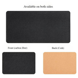 Carbon Fiber Patterned Cork Double-Sided Desk PadWaterproof and Dirt Resistant Desk PadOffice Writing Desks Gaming Mouse Pad2026
