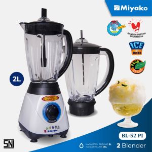 Miyako Blender Plastik 2 Gelas - BL52PI - GRATIS ONGKIR Jabodetabek