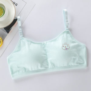 Miniset Seamless Remaja Tanpa Kawat Bra Wanita Anak Sekolah Tanktop Pelajar Korea Miniset Anak Polos Busa Bisa Dilepas Pakaian Dalam Cotton Underwear Training Bra Young Teenager Adjustable 7031