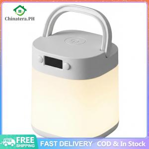 Portable Breastfeeding Night Lamp with Clock Touch Cordless Table Lamp for Toddler Kids Adults Bedroom Living Room