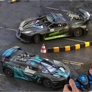 A5TG Xanh cam Xe Drift RC Thể thao đua xe Điện Xe đua điều khiển từ xa Sáng tạo Nhựa Xe biểu diễn RC Quà tặng đồ chơi