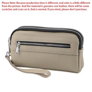 Royal Bagger Clutch Wallets for Women Genuine Cow Leather Fashion Long Wallet Phone Purses Large Capacity Storage Bag 1569
