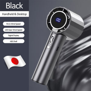 Mini Fan Portable Fan Rechargeable Strong Wind 100 Gears Handheld Fan With Power Bank Turbo Fan Visual Wind Speed Power Display Powerful Cooling High Speed Silent Electric Fan Air Conditioner Bladeless Cold Fan For Commuting To Work And Outdoor Sports