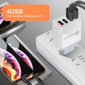 Charger Fast CHARGER TRAVEL ADAPTOR COLOKAN USB 4 PORT 5V 4 Port 3.1A Pengisi Daya Ponse Port Pengisian Daya Multifungsi. 