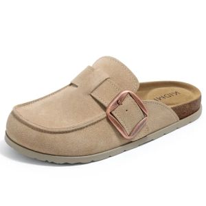 Crestar women’s sandals made with genuine suede leather and a cork memory foam insole feature a genuine leather upper and adjustable straps for a comfortable fit.