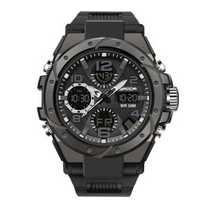 SANDA 6008 Digital Men Military Watch Multifunction Waterproof Wristwatch LED Quartz Clock Sport Male Watches