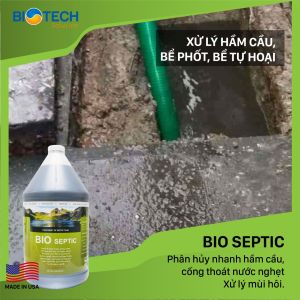 Bio Septic Vi sinh xử lý hầm cầu bể phốt tự hoại chai 3785 lít