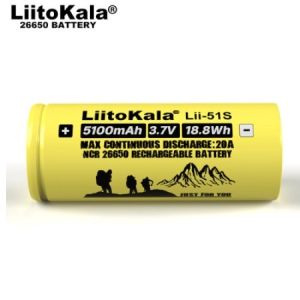// Liitokala rechargeable lithium battery LII-51S 26650battery 5100mAh Shipment within 24 hours