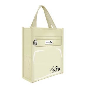 MKEB Panda Dog Cartoon Tote Bag Transparent Multiple Pockets Student Tutorial Bag Handbag Large Capacity Shoulder Handbag Children